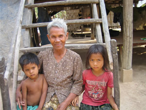 Grandmother with children